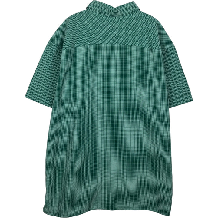 Columbia OMNI SHADE Check Pattern Short-Sleeve Modal x Poly Shirt, Boxy Shirt, Men's Size XL (approx.) Modal green type Vintage Second Hand