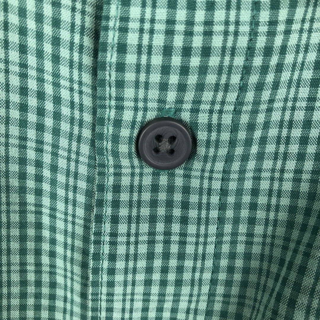 Columbia OMNI SHADE Check Pattern Short-Sleeve Modal x Poly Shirt, Boxy Shirt, Men's Size XL (approx.) Modal green type Vintage Second Hand