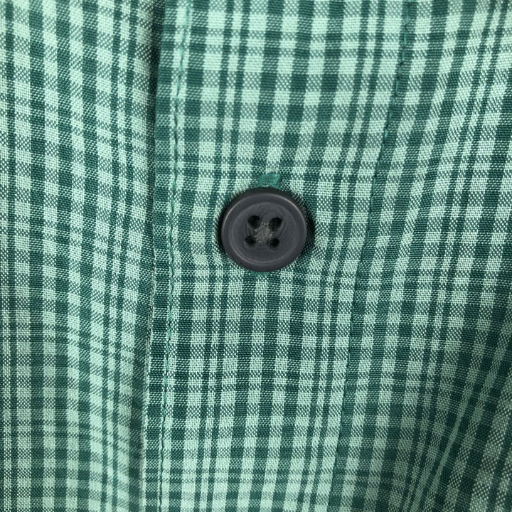 Columbia OMNI SHADE Check Pattern Short-Sleeve Modal x Poly Shirt, Boxy Shirt, Men's Size XL (approx.) Modal green type Vintage Second Hand