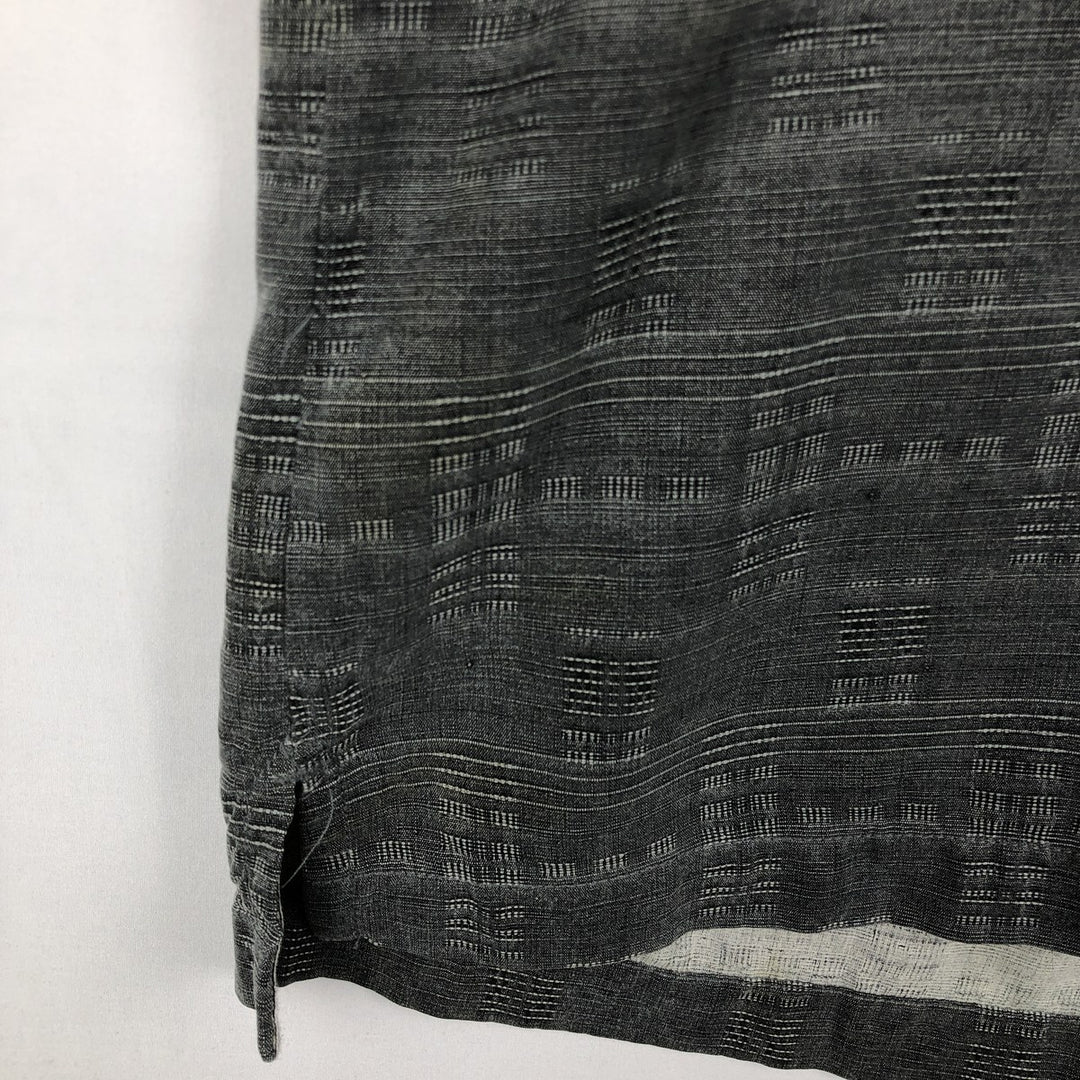 Tommy Bahama all-over print short-sleeved open-collar silk box shirt, men's size M silk gray type Vintage Second Hand