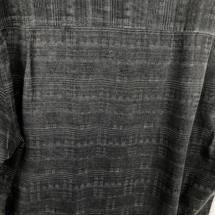 Tommy Bahama all-over print short-sleeved open-collar silk box shirt, men's size M silk gray type Vintage Second Hand