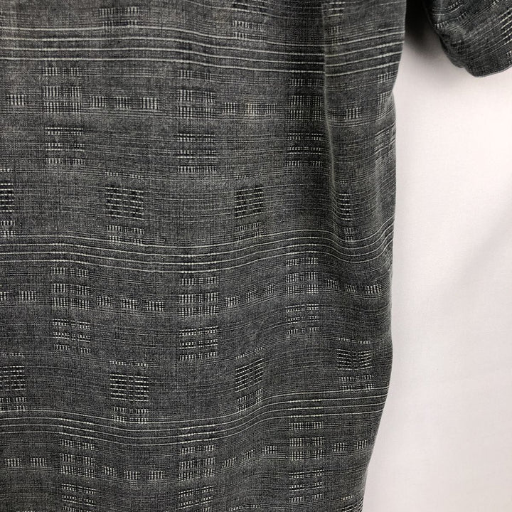 Tommy Bahama all-over print short-sleeved open-collar silk box shirt, men's size M silk gray type Vintage Second Hand