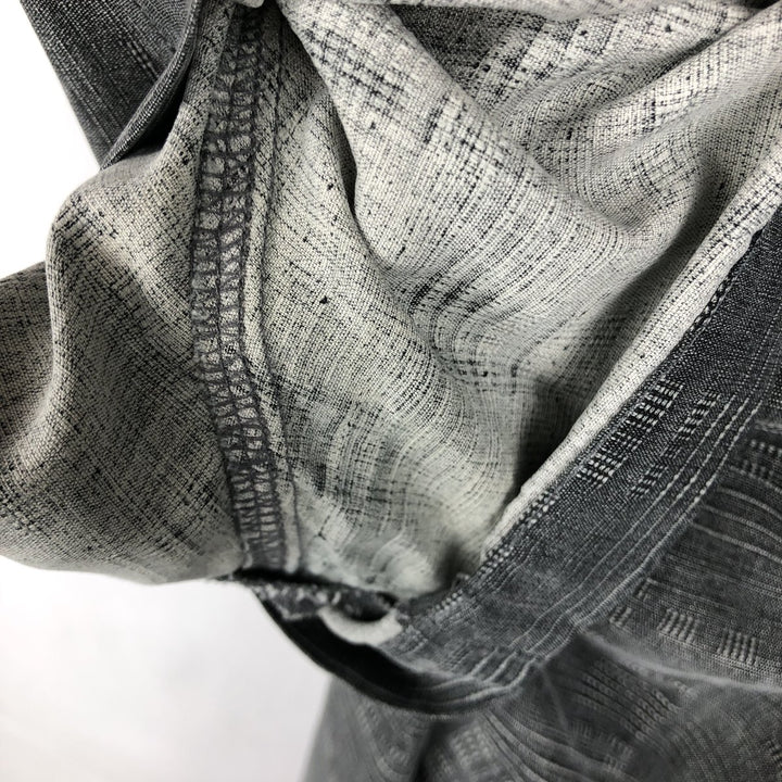 Tommy Bahama all-over print short-sleeved open-collar silk box shirt, men's size M silk gray type Vintage Second Hand