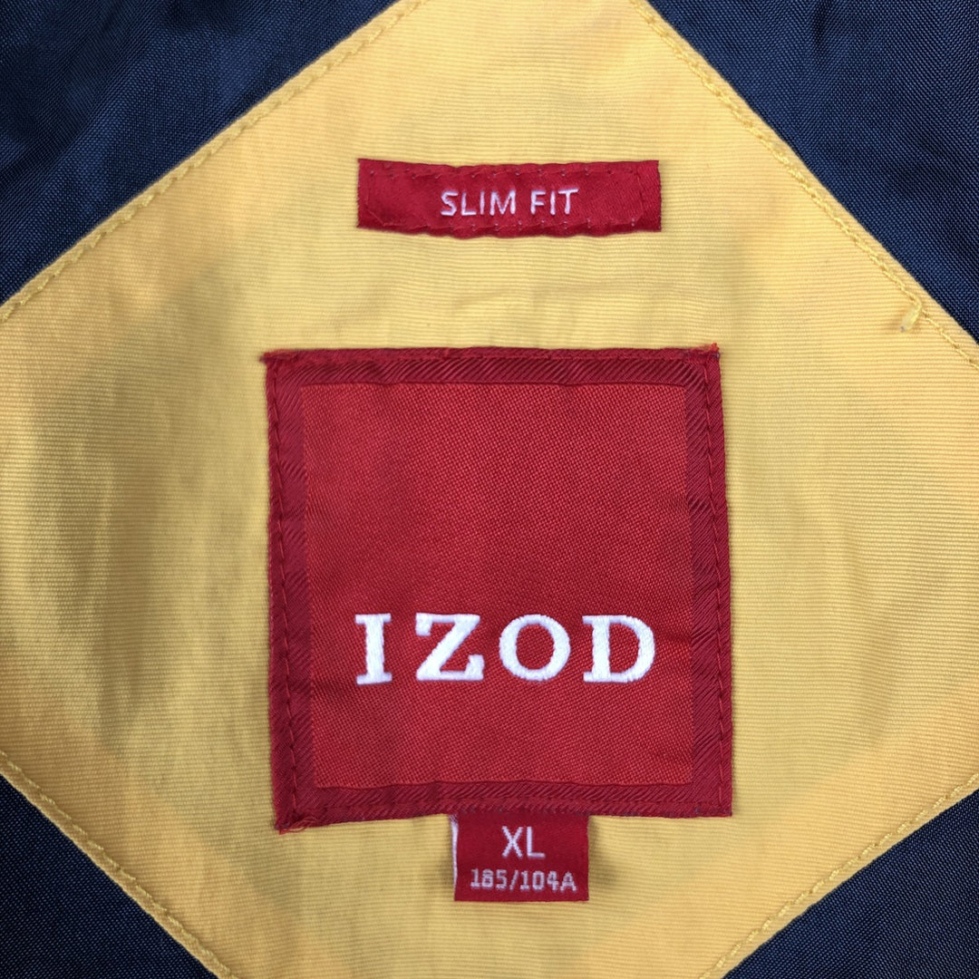 IZOD SLIM FIT Varsity Jacket Award Jacket Men's XL equivalent Nylon navy blue type Vintage Second Hand