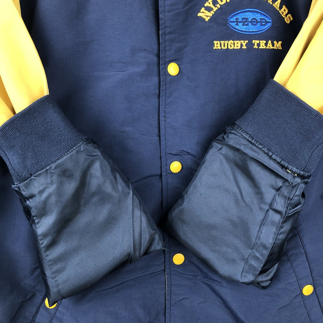 IZOD SLIM FIT Varsity Jacket Award Jacket Men's XL equivalent Nylon navy blue type Vintage Second Hand