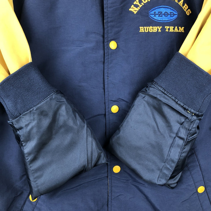 IZOD SLIM FIT Varsity Jacket Award Jacket Men's XL equivalent Nylon navy blue type Vintage Second Hand