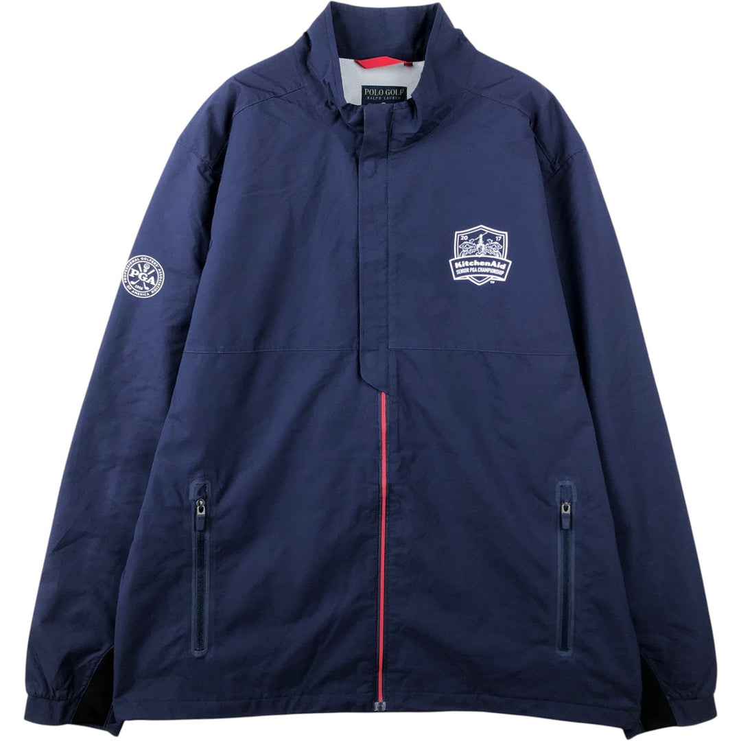 Ralph Lauren POLO GOLF windbreaker, men's size L polyester navy blue type Vintage Second Hand