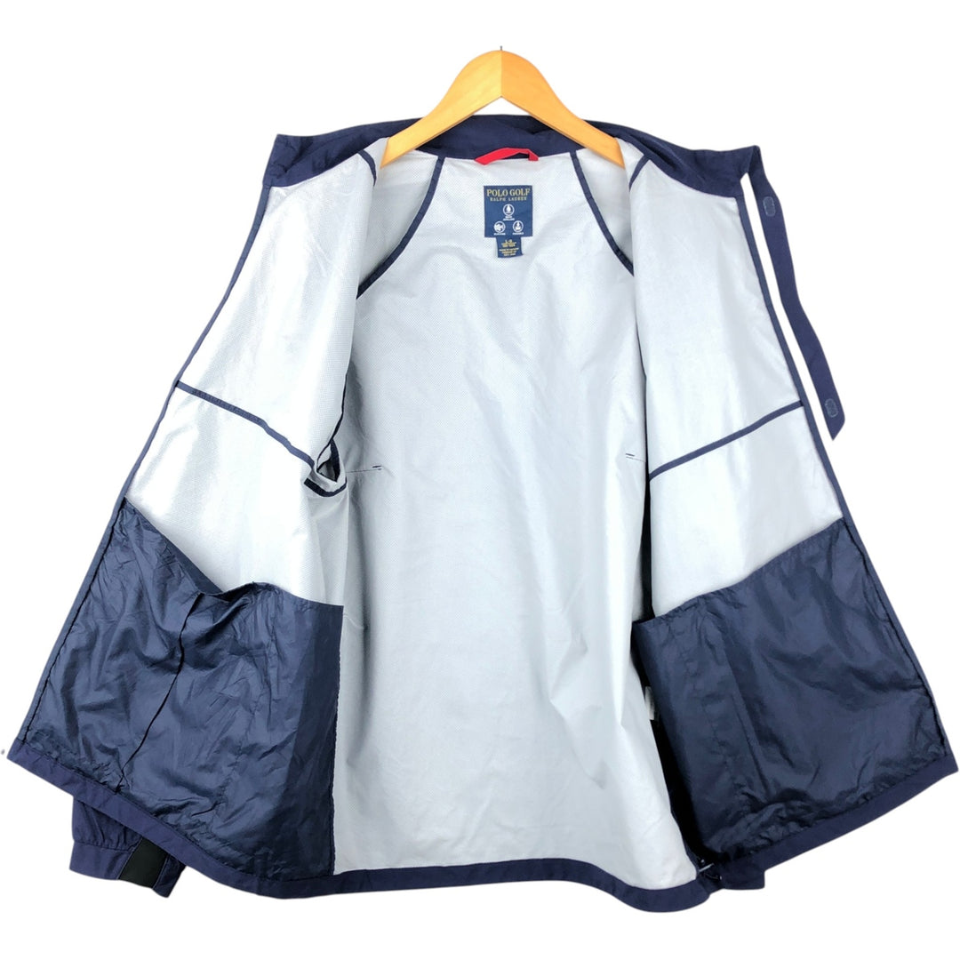 Ralph Lauren POLO GOLF windbreaker, men's size L polyester navy blue type Vintage Second Hand