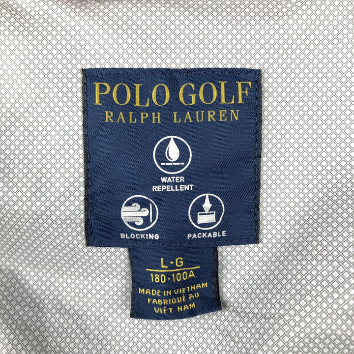 Ralph Lauren POLO GOLF windbreaker, men's size L polyester navy blue type Vintage Second Hand