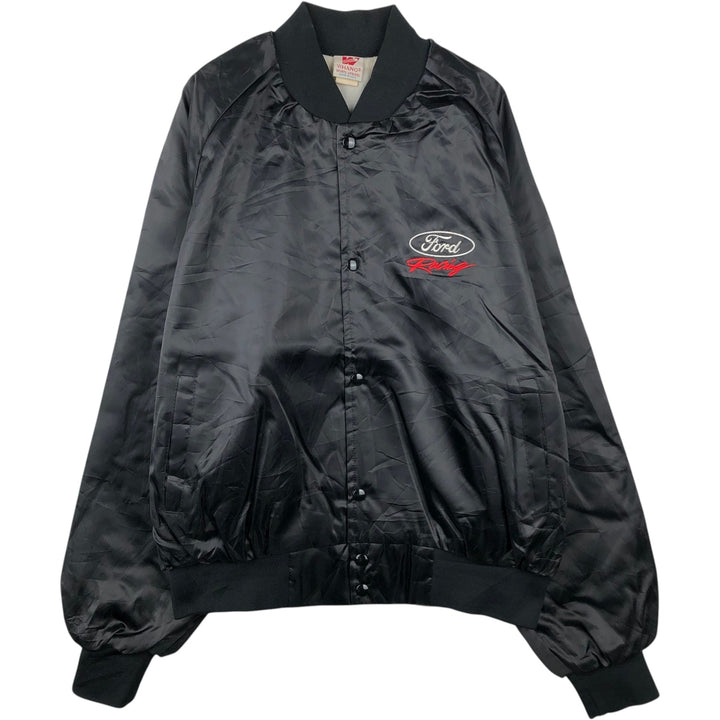 90'S WHANG Varsity Jacket Award Jacket Made in USA Men's XL equivalent Vintage Nylon black type Vintage Second Hand