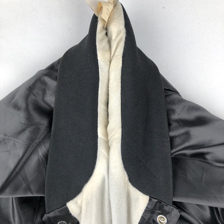 90'S WHANG Varsity Jacket Award Jacket Made in USA Men's XL equivalent Vintage Nylon black type Vintage Second Hand