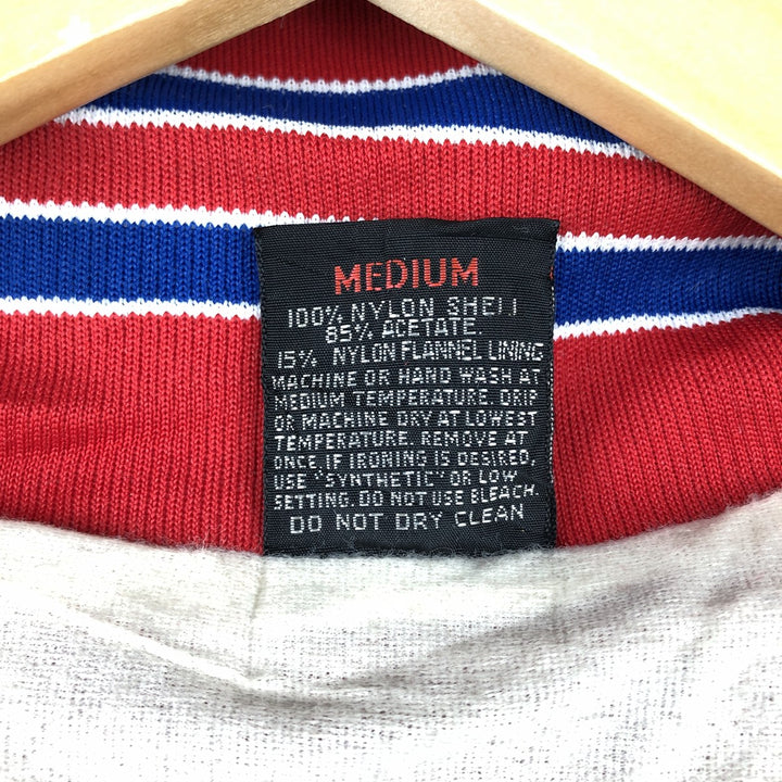 1970'S Aristo Jac varsity jacket/award jacket, made in USA, men's size M. Nylon red type Vintage Second Hand