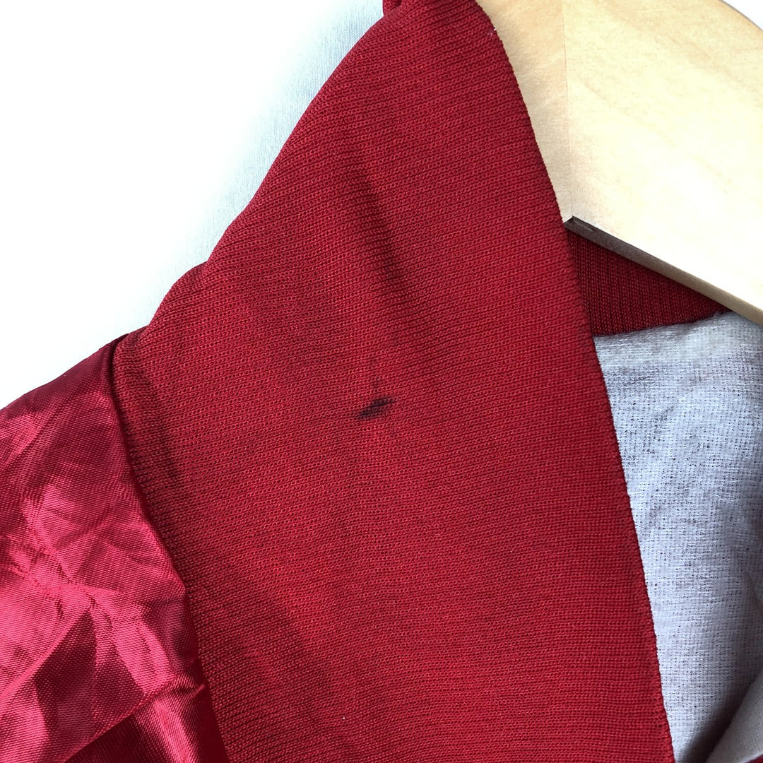 1970'S Aristo Jac varsity jacket/award jacket, made in USA, men's size M. Nylon red type Vintage Second Hand