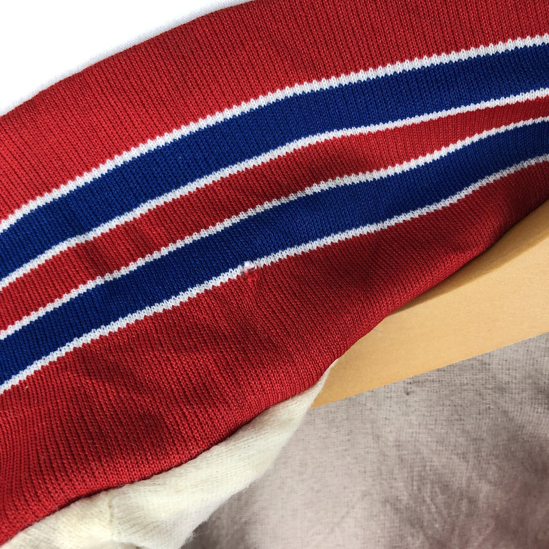 1970'S Aristo Jac varsity jacket/award jacket, made in USA, men's size M. Nylon red type Vintage Second Hand