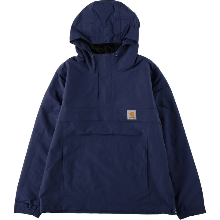 Carhartt WORK IN PROGRESS Nimbus Pullover Half-Zip Anorak Parka (Men's Size M) Nylon navy blue type Vintage Second Hand