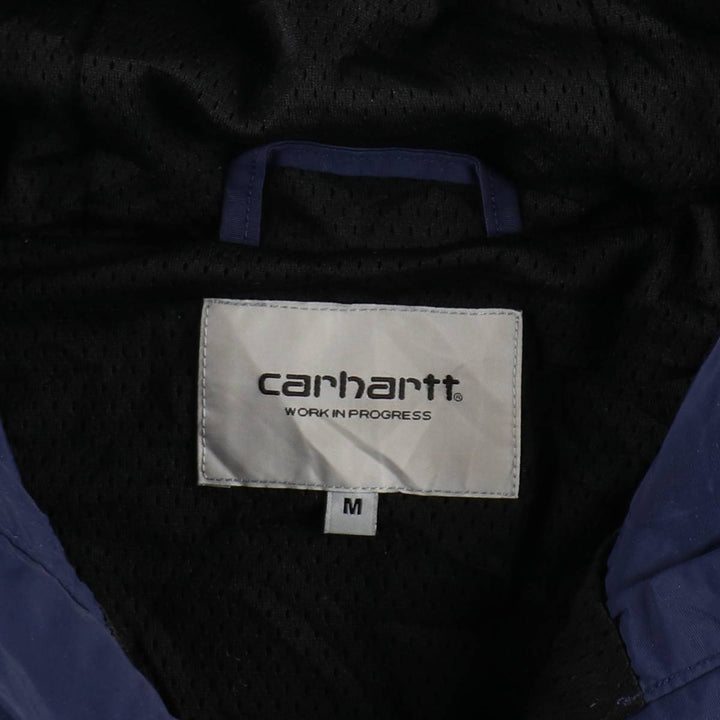 Carhartt WORK IN PROGRESS Nimbus Pullover Half-Zip Anorak Parka (Men's Size M) Nylon navy blue type Vintage Second Hand