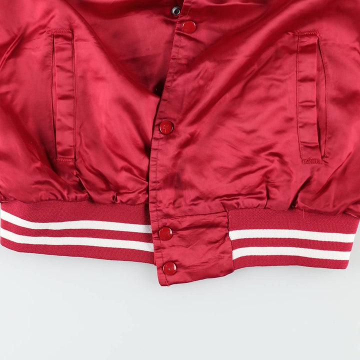 ~90'S Chalk Line Nylon Stadium Jacket Award Jacket Varsity Jacket Made in USA Men's Size M Nylon red type Vintage Second Hand