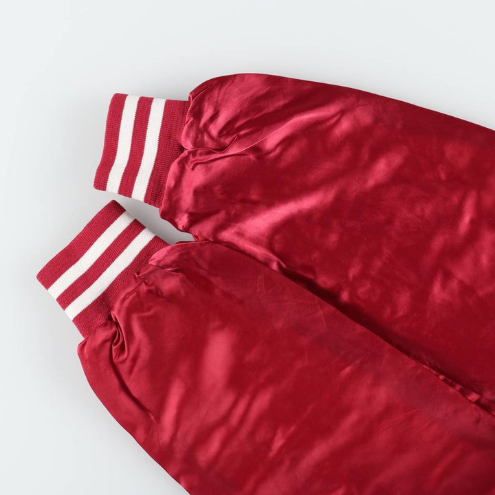 ~90'S Chalk Line Nylon Stadium Jacket Award Jacket Varsity Jacket Made in USA Men's Size M Nylon red type Vintage Second Hand