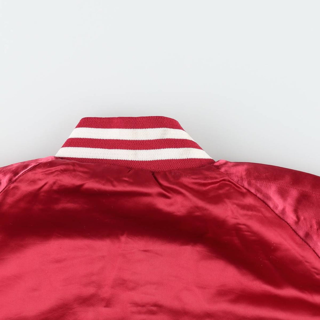 ~90'S Chalk Line Nylon Stadium Jacket Award Jacket Varsity Jacket Made in USA Men's Size M Nylon red type Vintage Second Hand