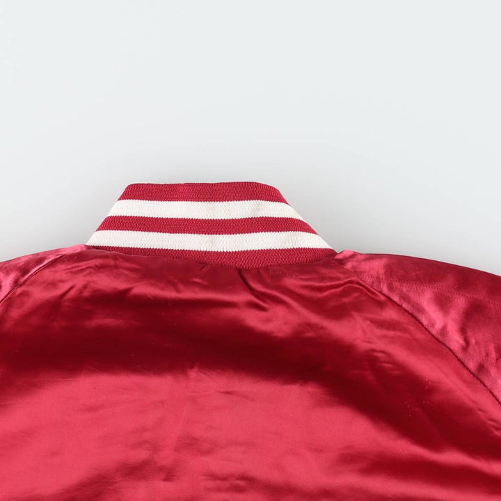 ~90'S Chalk Line Nylon Stadium Jacket Award Jacket Varsity Jacket Made in USA Men's Size M Nylon red type Vintage Second Hand