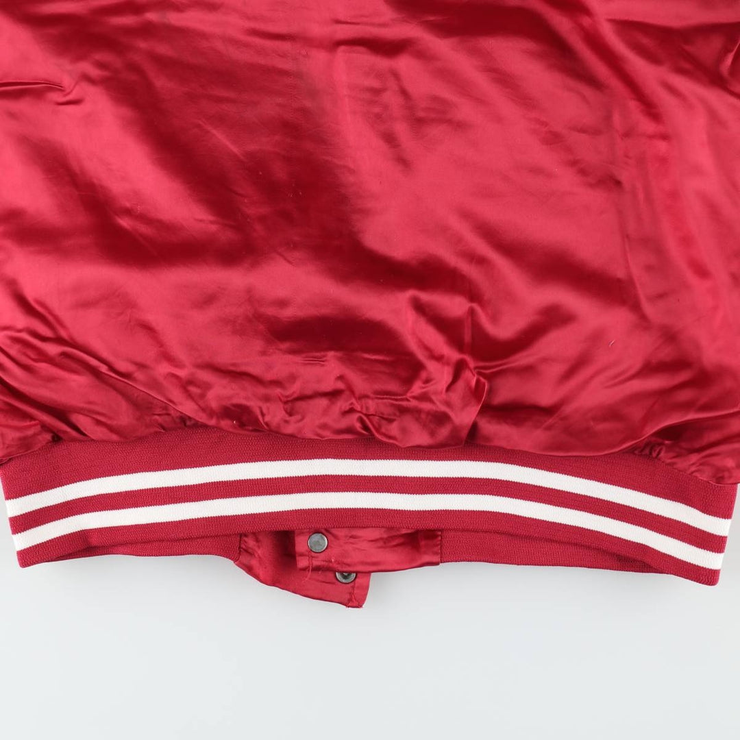 ~90'S Chalk Line Nylon Stadium Jacket Award Jacket Varsity Jacket Made in USA Men's Size M Nylon red type Vintage Second Hand