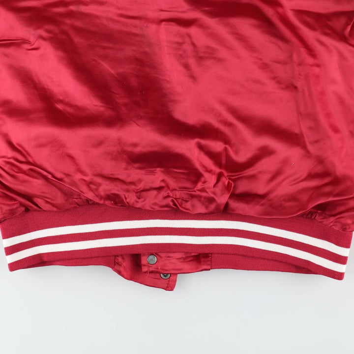 ~90'S Chalk Line Nylon Stadium Jacket Award Jacket Varsity Jacket Made in USA Men's Size M Nylon red type Vintage Second Hand