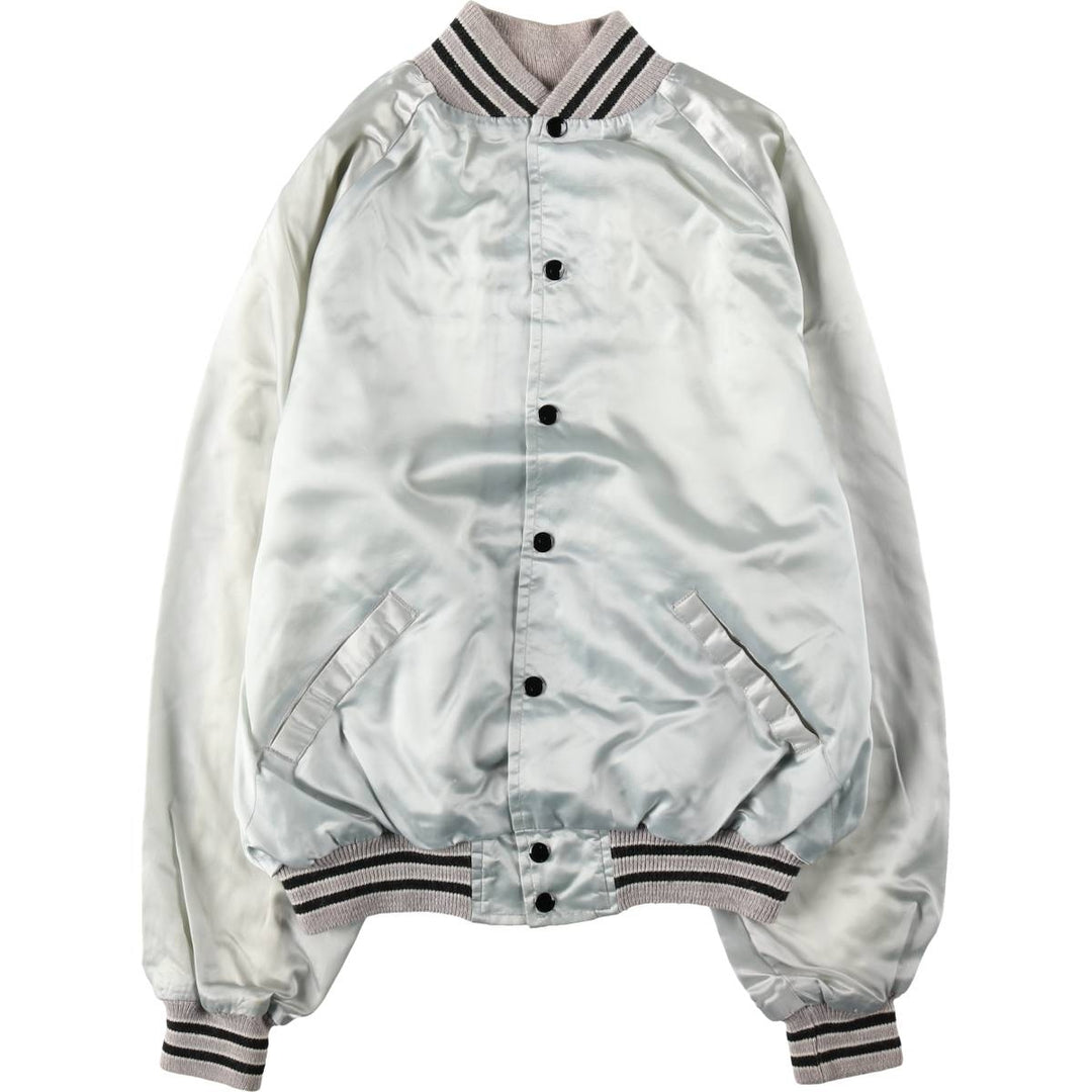 ACTIVE GENERATION Varsity Jacket Award Jacket Made in USA Men's Size L (approx.) unclear gray type Vintage Second Hand