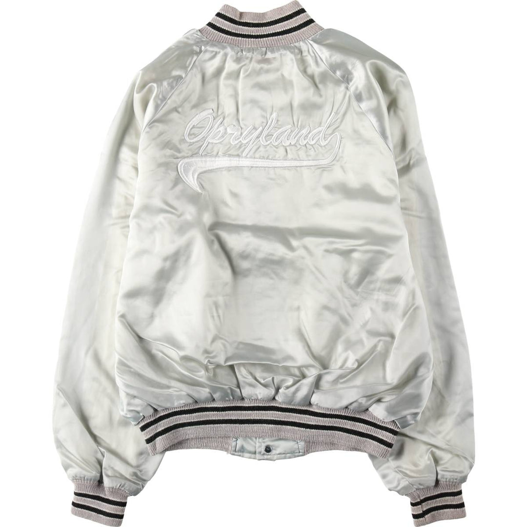 ACTIVE GENERATION Varsity Jacket Award Jacket Made in USA Men's Size L (approx.) unclear gray type Vintage Second Hand