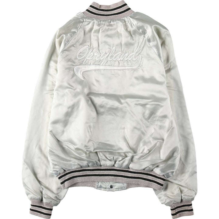 ACTIVE GENERATION Varsity Jacket Award Jacket Made in USA Men's Size L (approx.) unclear gray type Vintage Second Hand