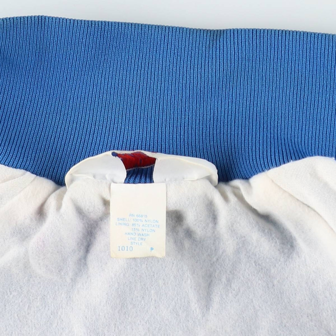 80s-90'S WestArk Nylon Stadium Jacket Award Jacket Varsity Jacket Made in USA Men's Size L Nylon blue type Vintage Second Hand