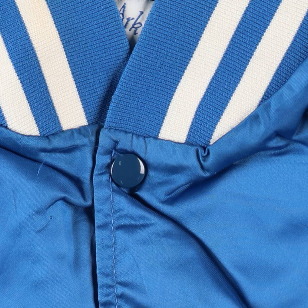 80s-90'S WestArk Nylon Stadium Jacket Award Jacket Varsity Jacket Made in USA Men's Size L Nylon blue type Vintage Second Hand