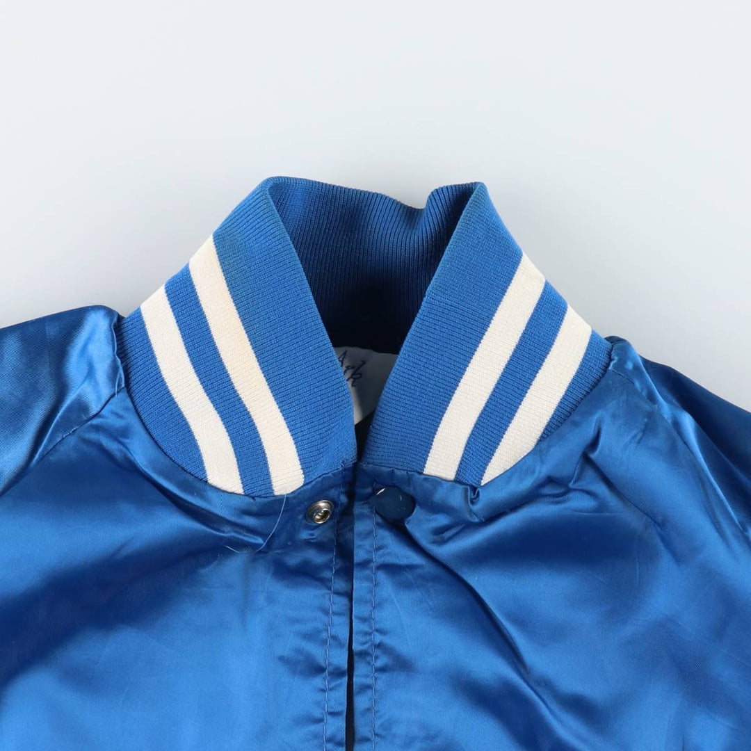 80s-90'S WestArk Nylon Stadium Jacket Award Jacket Varsity Jacket Made in USA Men's Size L Nylon blue type Vintage Second Hand