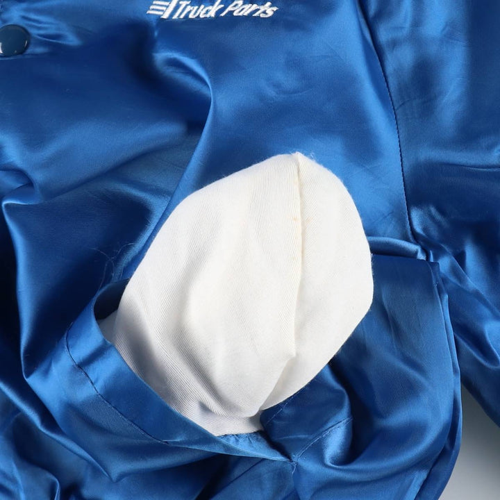 80s-90'S WestArk Nylon Stadium Jacket Award Jacket Varsity Jacket Made in USA Men's Size L Nylon blue type Vintage Second Hand