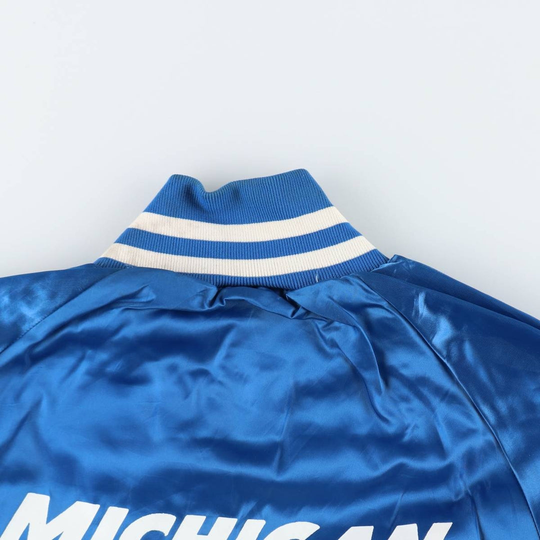 80s-90'S WestArk Nylon Stadium Jacket Award Jacket Varsity Jacket Made in USA Men's Size L Nylon blue type Vintage Second Hand