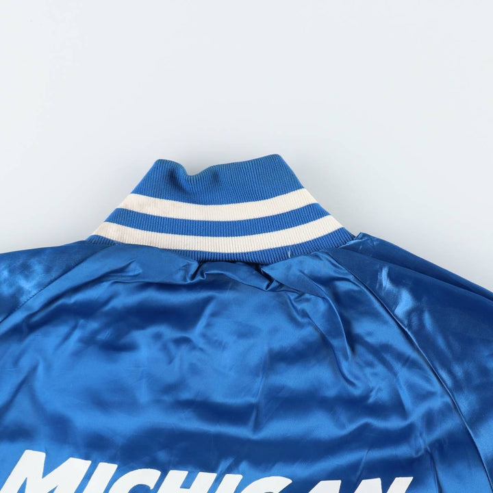 80s-90'S WestArk Nylon Stadium Jacket Award Jacket Varsity Jacket Made in USA Men's Size L Nylon blue type Vintage Second Hand