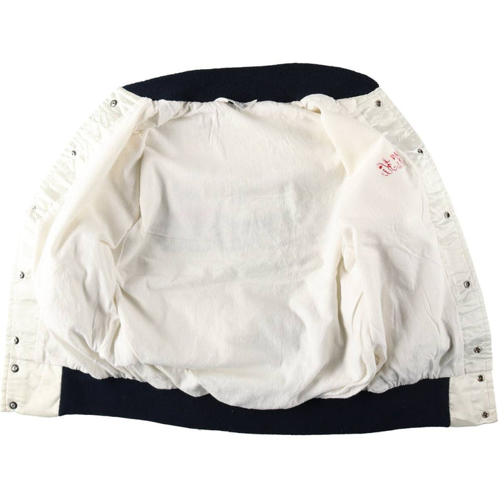 West Wind Varsity Jacket Award Jacket Made in USA Men's Size L unclear white type Vintage Second Hand