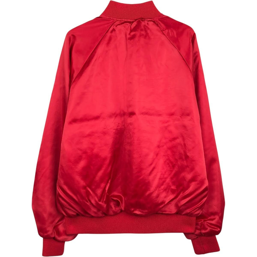Auburn Sportswear USMC Nylon Stadium Jacket Award Jacket Varsity Jacket Made in USA Men's Size L Nylon red type Vintage Second Hand