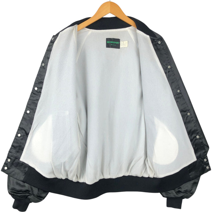 Bridgeport Alabama Varsity Jacket Award Jacket Made in USA Men's XL equivalent Nylon black type Vintage Second Hand