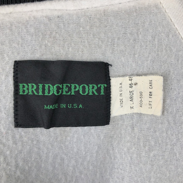 Bridgeport Alabama Varsity Jacket Award Jacket Made in USA Men's XL equivalent Nylon black type Vintage Second Hand