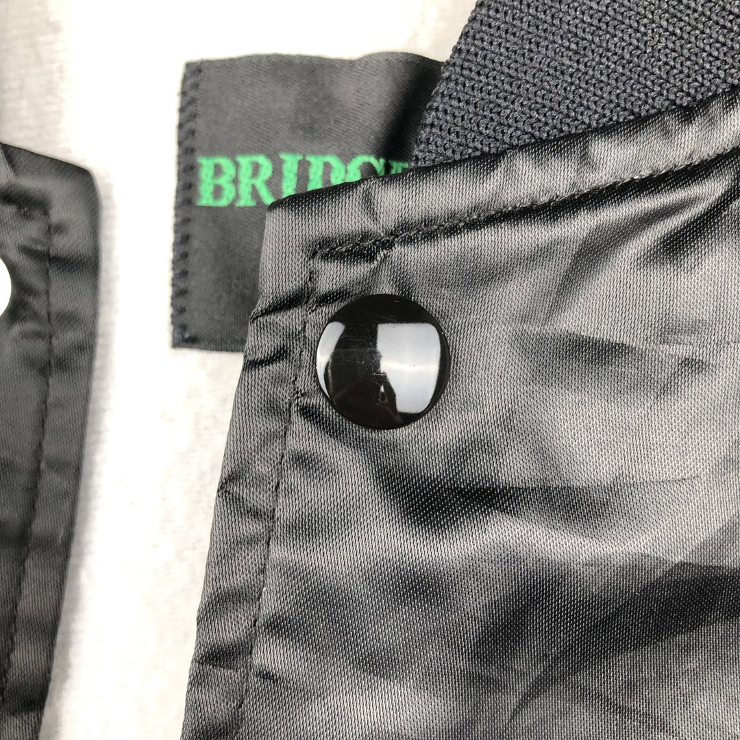 Bridgeport Alabama Varsity Jacket Award Jacket Made in USA Men's XL equivalent Nylon black type Vintage Second Hand