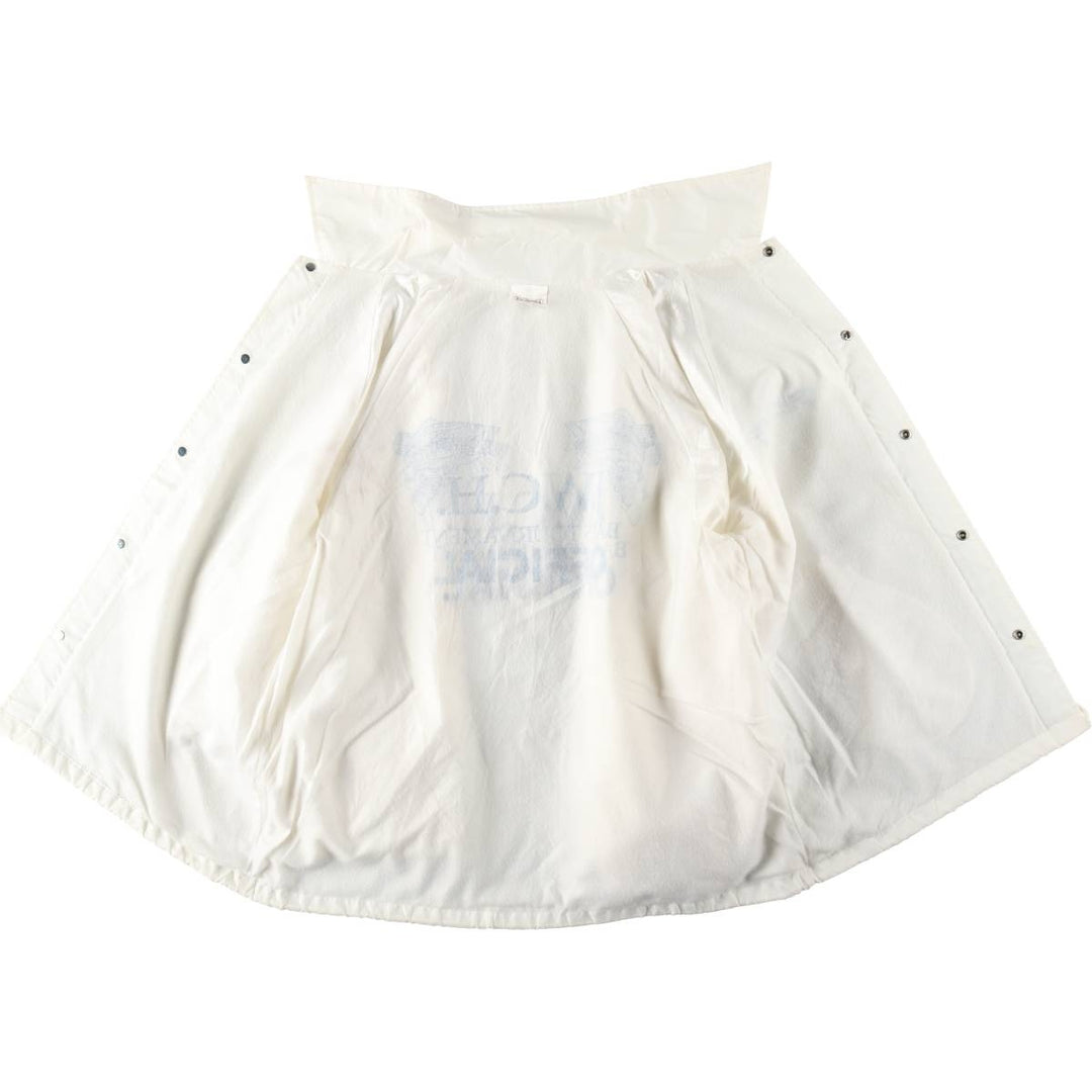 80s-90'S AUBURN fish print coach jacket, made in USA, men's size XL equivalent, vintage. Nylon ivory Vintage Second Hand