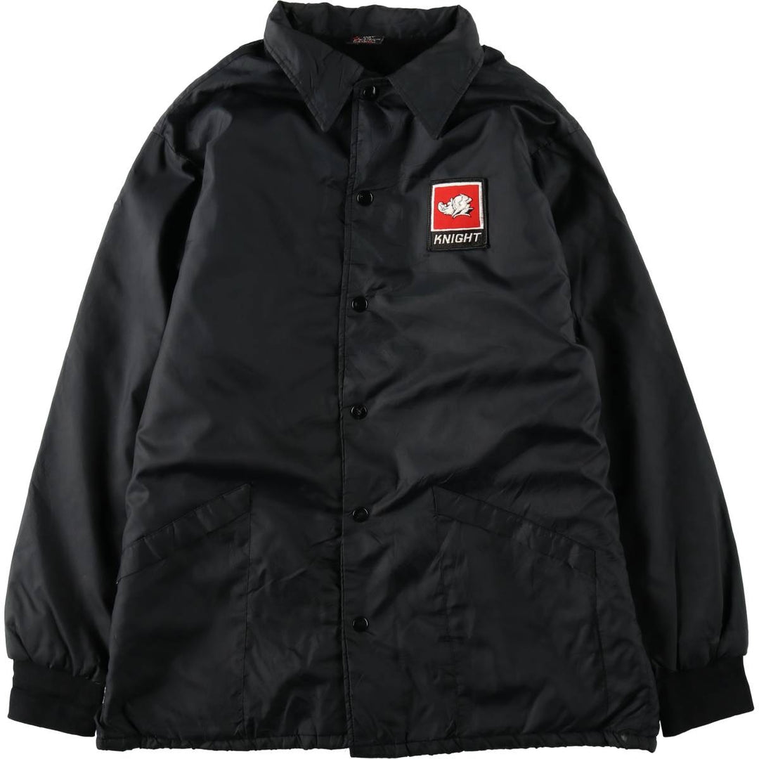 80s-90'S Hilton ARISTO JAC Coach Jacket, Made in USA, Men's Size L (approx.), Vintage Nylon black type Vintage Second Hand
