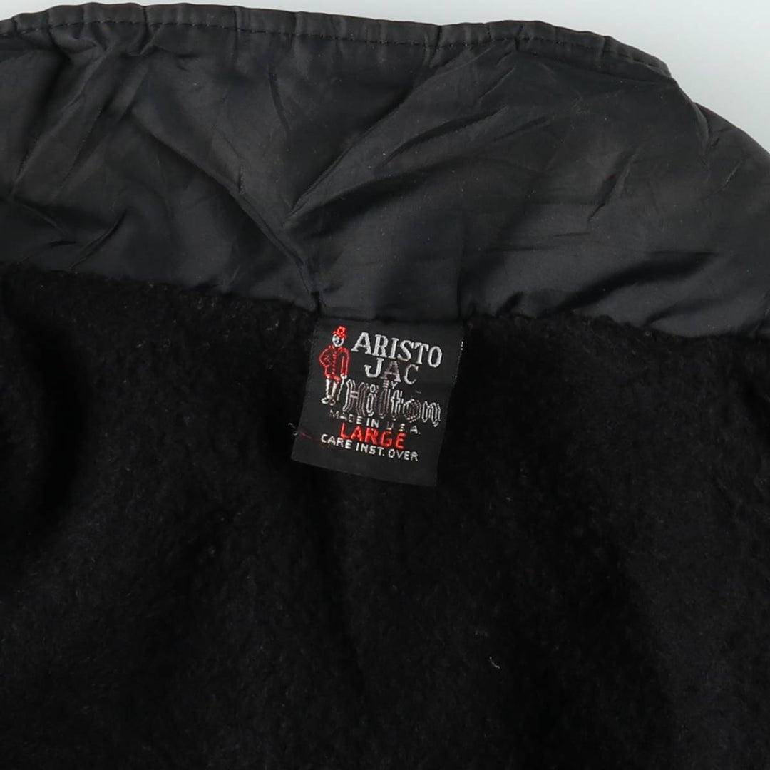 80s-90'S Hilton ARISTO JAC Coach Jacket, Made in USA, Men's Size L (approx.), Vintage Nylon black type Vintage Second Hand