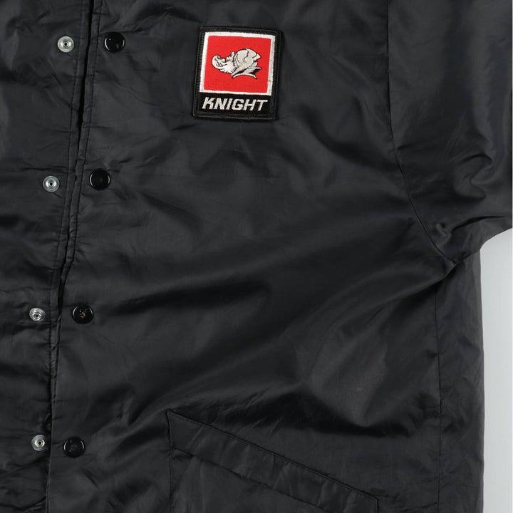 80s-90'S Hilton ARISTO JAC Coach Jacket, Made in USA, Men's Size L (approx.), Vintage Nylon black type Vintage Second Hand