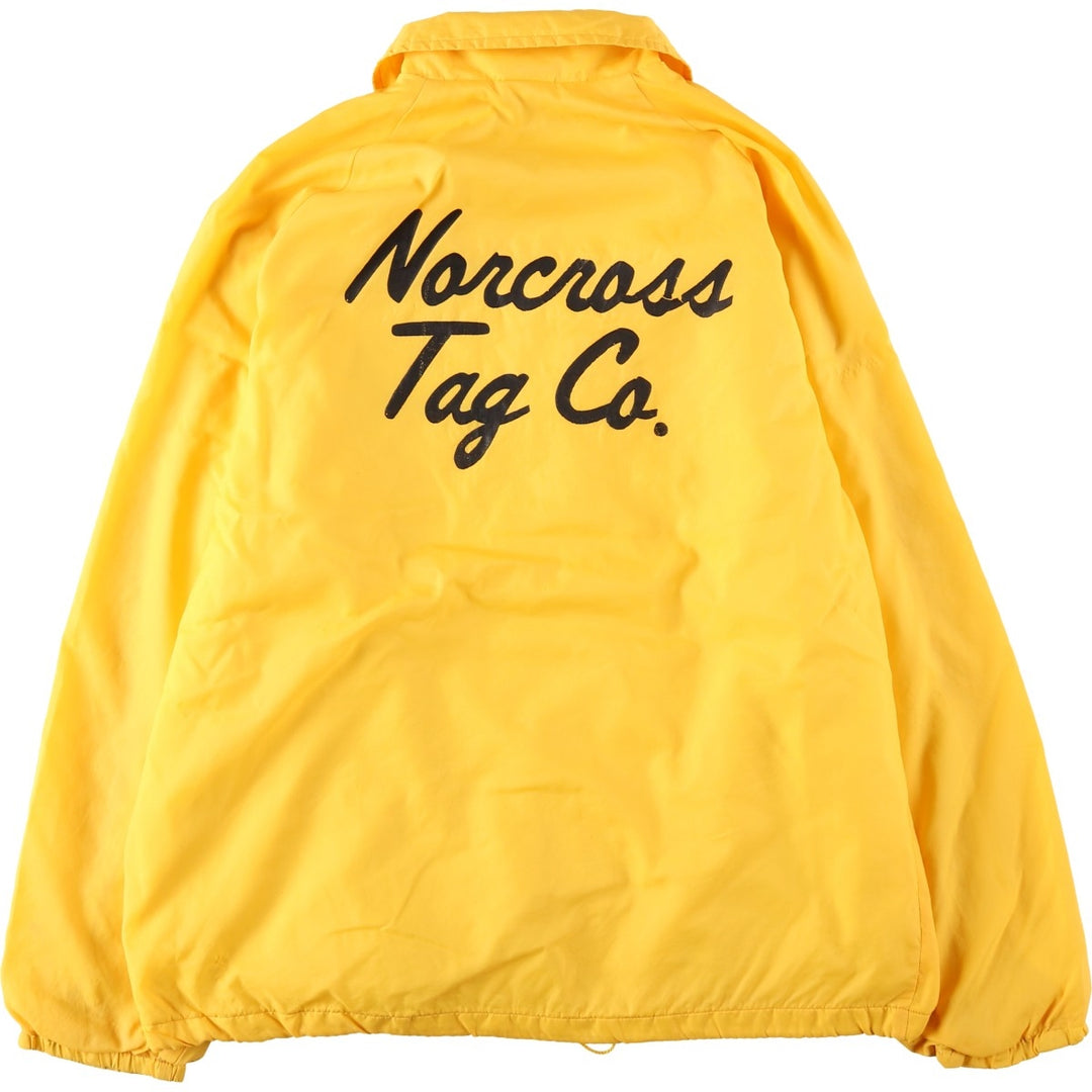 1980'S Warwick Coach Jacket, Men's Size XL (approx.), Vintage Nylon yellow type Vintage Second Hand