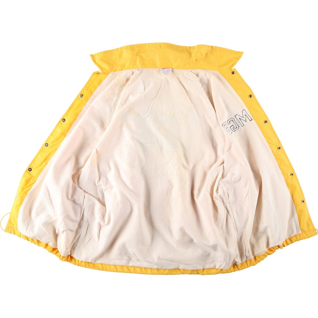 1980'S Warwick Coach Jacket, Men's Size XL (approx.), Vintage Nylon yellow type Vintage Second Hand