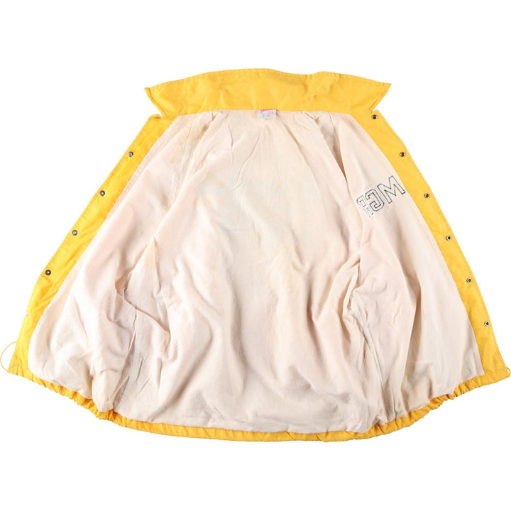 1980'S Warwick Coach Jacket, Men's Size XL (approx.), Vintage Nylon yellow type Vintage Second Hand
