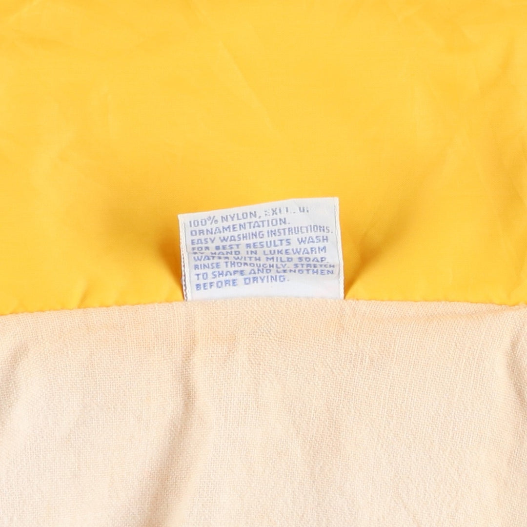 1980'S Warwick Coach Jacket, Men's Size XL (approx.), Vintage Nylon yellow type Vintage Second Hand