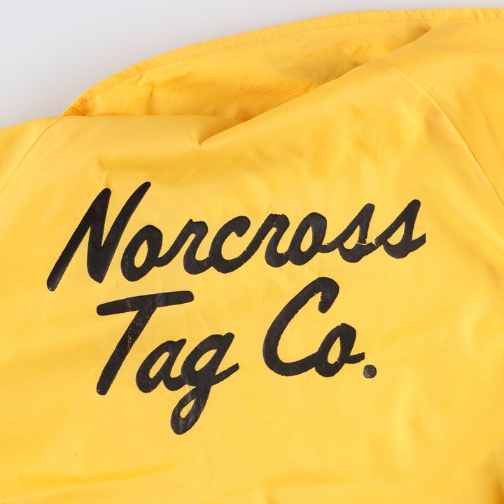 1980'S Warwick Coach Jacket, Men's Size XL (approx.), Vintage Nylon yellow type Vintage Second Hand