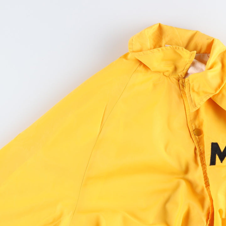 1980'S Warwick Coach Jacket, Men's Size XL (approx.), Vintage Nylon yellow type Vintage Second Hand